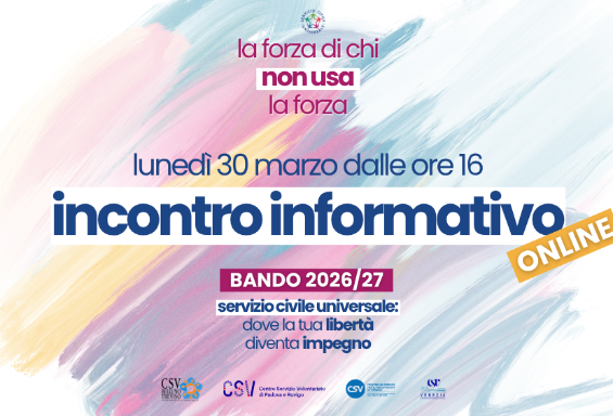 Incontro informativo sul bando di Servizio Civile Universale 2026