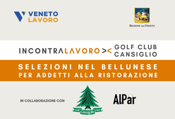 IncontraLavoro Golf Club Cansiglio: selezioni per addetti alla ristorazione
