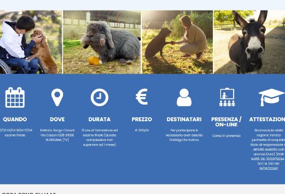 Corso Propedeutico per Attività Assistite con gli Animali