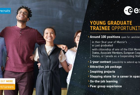 Tirocini retribuiti all’ESA – Young Graduate Trainees 2022