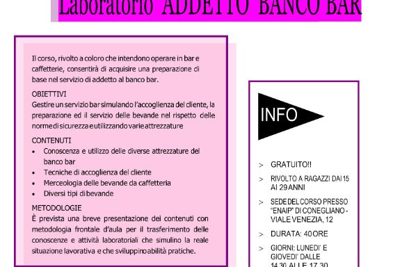 Laboratorio Addetto Banco Bar