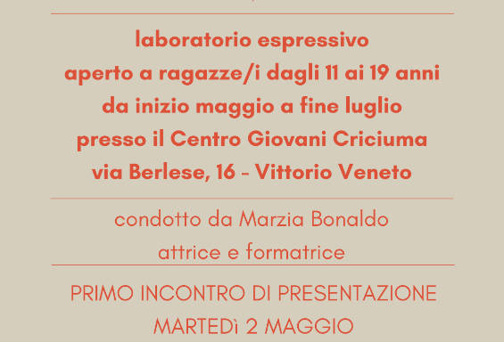 Laboratorio Espressivo per ragazzi/e dagli 11 ai 19 anni