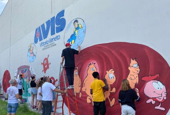 Sabato 24 giugno l'inaugurazione del murale che promuove il dono di sangue